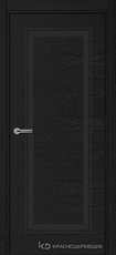 Дверь Краснодеревщик 771 с фурнитурой, натуральный шпон Эмаль черная