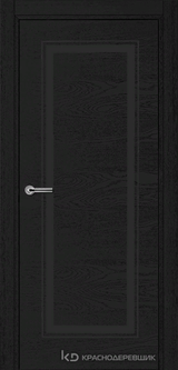 Дверь Краснодеревщик 77 1 с фурнитурой, Эмаль черная натуральный шпон