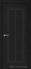 Дверь Краснодеревщик 774 с фурнитурой, натуральный шпон Эмаль черная