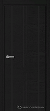 Дверь Краснодеревщик 777 с фурнитурой, натуральный шпон Эмаль черная