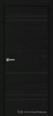 Дверь Краснодеревщик 778 с фурнитурой, натуральный шпон Эмаль черная