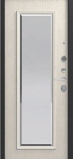 Дверь Легион L-1 (с зеркалом) Серебро  Патина крем 