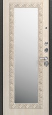 Дверь Сибирь S-4 (с зеркалом) Черный муар  Седой дуб 