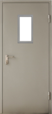 Дверь Противопожарная ГОСТ EI60 со стеклом RAL 7035 880*2070мм