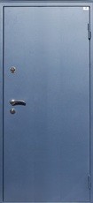 Дверь Город мастеров Катюша с царговым щитом Синий сатин  Лиственница Лакобель черный