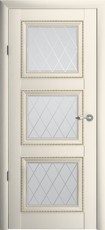 Дверь Albero Галерея Версаль 3 со стеклом Ромб Ваниль Винил