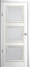 Дверь Albero Галерея Версаль 3 со стеклом Ромб Белый Винил