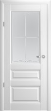 Дверь Albero Галерея Эрмитаж 2 со стеклом Белый Винил