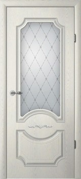 Дверь Albero Ренессанс Леонардо со стеклом мателюкс "Классика" Ясень голд Винил
