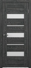 Дверь Albero Альянс Бостон с белым стеклом Черное дерево CPL