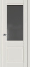 Дверь Profil Doors U 2U со стеклом Графит ДаркВайт UNILACK (экошпон)