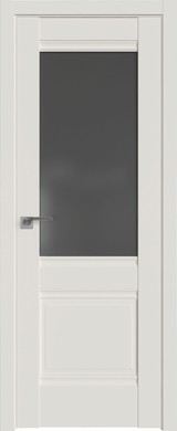 Дверь Profil Doors U 2U со стеклом Графит ДаркВайт UNILACK (экошпон)