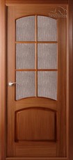 Дверь BELWOODDOORS Optima Наполеон со стеклом Орех натуральный шпон