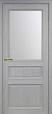Дверь Optima Porte Тоскана 631 ОФ1 Остекление №211 Мателюкс Дуб серый NL Экошпон