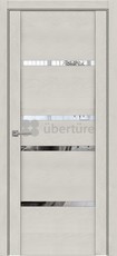 Дверь Uberture UniLine ПДОз 30021 с зеркалом Софт бьянка Экостайл