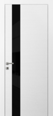 Дверь Волховец Avant 4035 ТБЛ со стеклом Лакобель Черный Таеда белый Эмаль
