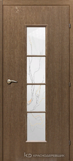 Дверь Краснодеревщик 50 66 (стекло лиана) с фурнитурой, Дуб риэль CPL