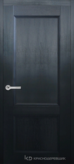 Дверь Краснодеревщик 33 23 с фурнитурой, Эмаль черная натуральный шпон