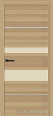 Дверь Краснодеревщик 7 03М (молдинг, стекло Лакобель жемчужно-белый) с фурнитурой, Дуб натуральный sincrolam
