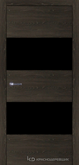 Дверь Краснодеревщик 7 05 (стекло Мателак сильвер) с фурнитурой, Дуб Шварц sincrolam