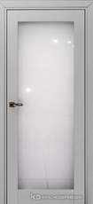 Дверь Краснодеревщик 739 (стекло триплекс) с фурнитурой, MDF Эмаль светло-серая