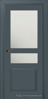 Дверь Краснодеревщик 73 3.1 (стекло матовое) с фурнитурой, Эмаль серая MDF