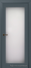 Дверь Краснодеревщик 739 (стекло триплекс) с фурнитурой, MDF Эмаль серая