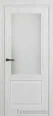 Дверь Краснодеревщик 742.1 (со стеклом) с фурнитурой, натуральный шпон Эмаль белая