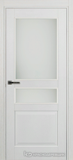 Дверь Краснодеревщик 743.1 (со стеклом) с фурнитурой, натуральный шпон Эмаль белая