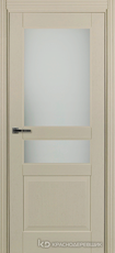 Дверь Краснодеревщик 743.1 (со стеклом) с фурнитурой, натуральный шпон Эмаль жемчужная