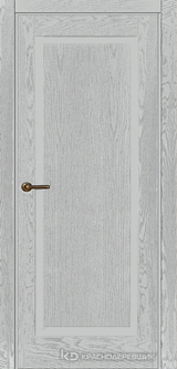 Дверь Краснодеревщик 74 1 с фурнитурой, Эмаль светло-серая натуральный шпон