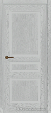 Дверь Краснодеревщик 743 с фурнитурой, натуральный шпон Эмаль светло-серая