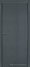 Дверь Краснодеревщик 740 с фурнитурой, натуральный шпон Эмаль серая