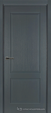 Дверь Краснодеревщик 742 с фурнитурой, натуральный шпон Эмаль серая