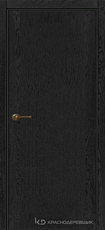 Дверь Краснодеревщик 740 с фурнитурой, натуральный шпон Эмаль черная