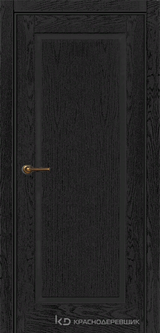 Дверь Краснодеревщик 74 1 с фурнитурой, Эмаль черная натуральный шпон