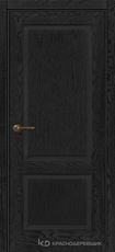 Дверь Краснодеревщик 742 с фурнитурой, натуральный шпон Эмаль черная