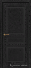 Дверь Краснодеревщик 743 с фурнитурой, натуральный шпон Эмаль черная