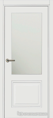 Дверь Краснодеревщик 752.1 (со стеклом) с фурнитурой, MDF Эмаль белая