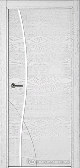 Дверь Краснодеревщик 77 6 с фурнитурой, Эмаль белая натуральный шпон